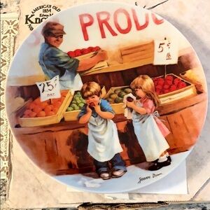 Vintage Fringe Benefits Collectors Plate 1985 Mint Friends I Remember